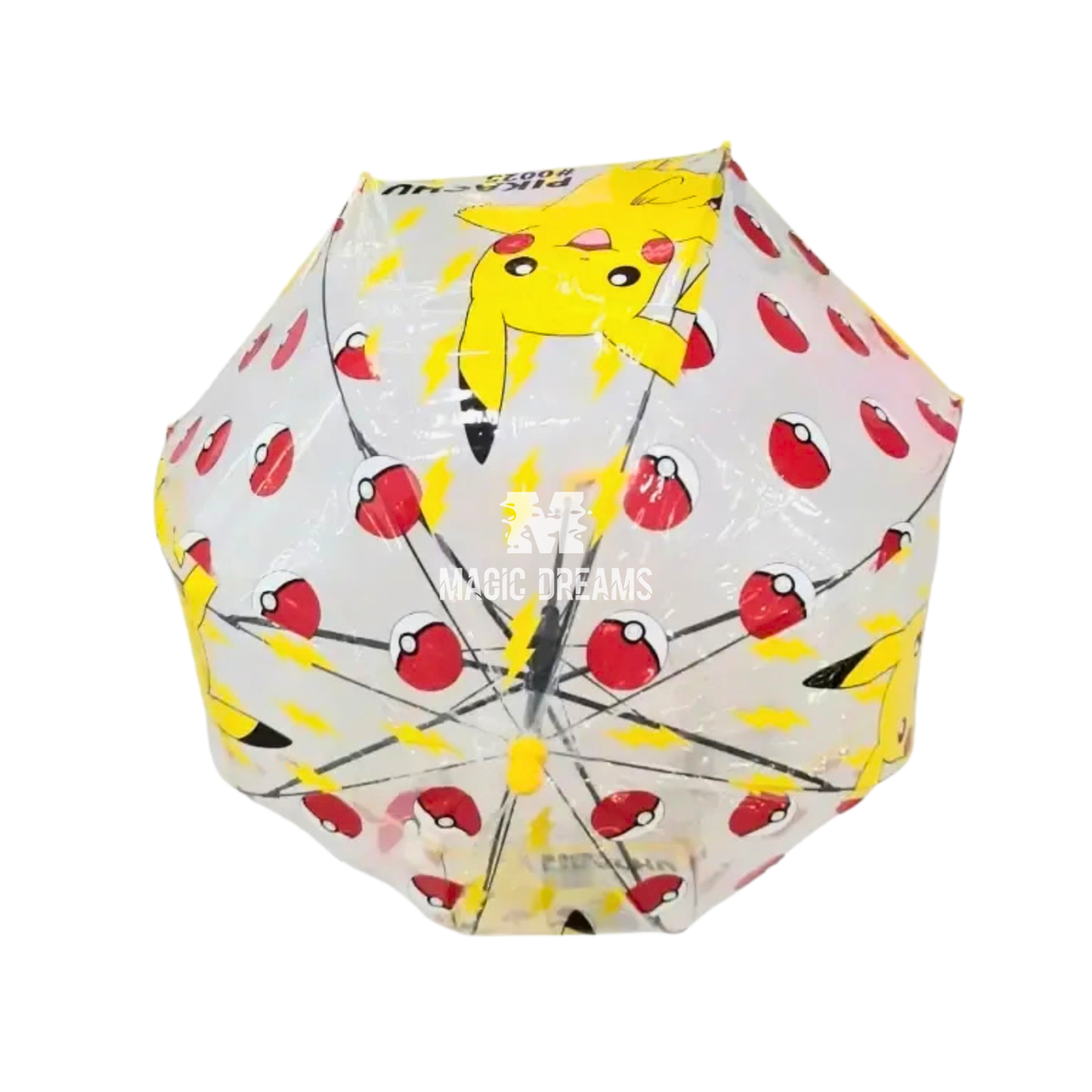 Guarda-Chuva Infantil Transparente Pokemon Pikachu 48cm