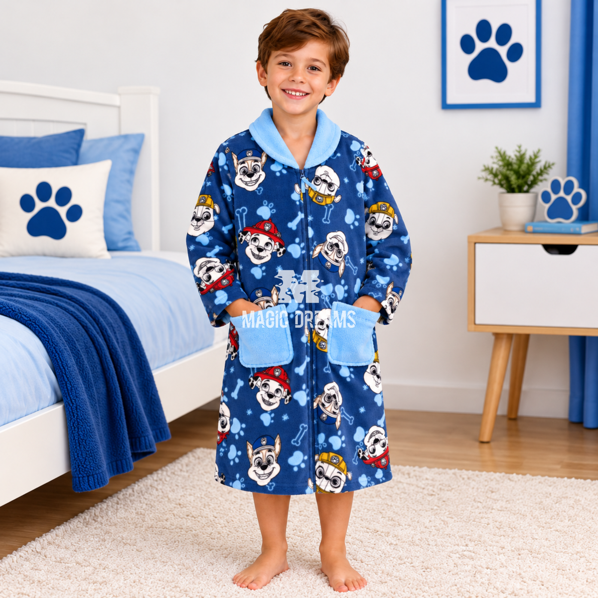 Robe Coralina Patrulha Pata Paw Patrol para Menino 3-6 anos