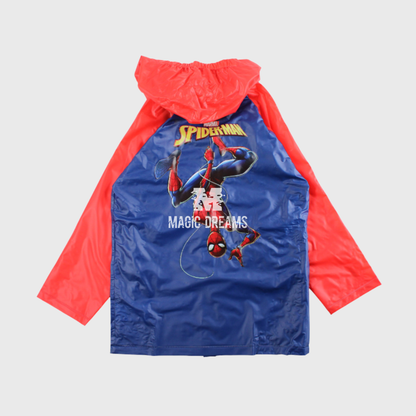 Capa de Chuva Impermeável PVC Spiderman 3-8 anos