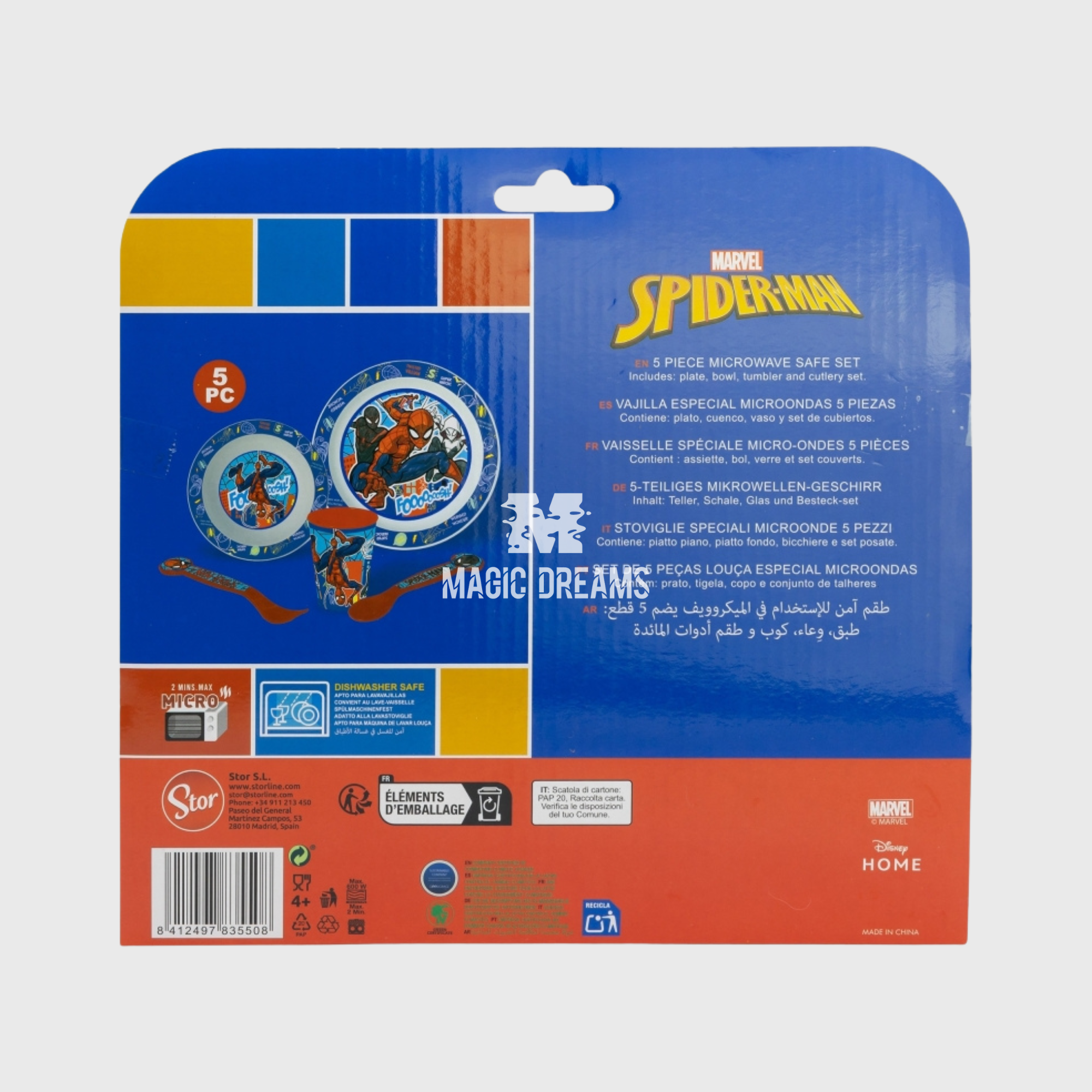 Conjunto de Refeição 5 Peças Spiderman