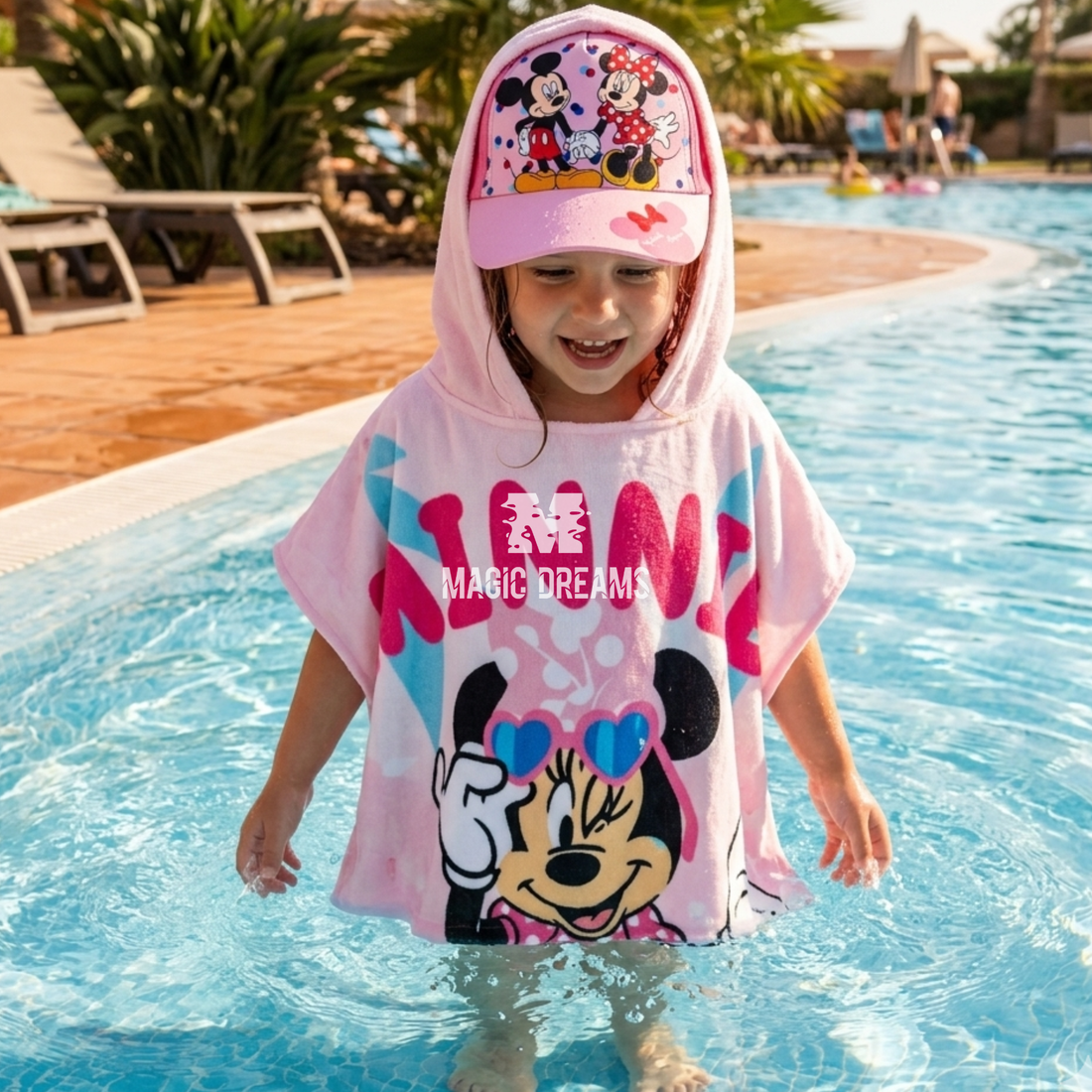 Poncho de Praia Microfibra Minnie Mouse Sunshine 55x110cm