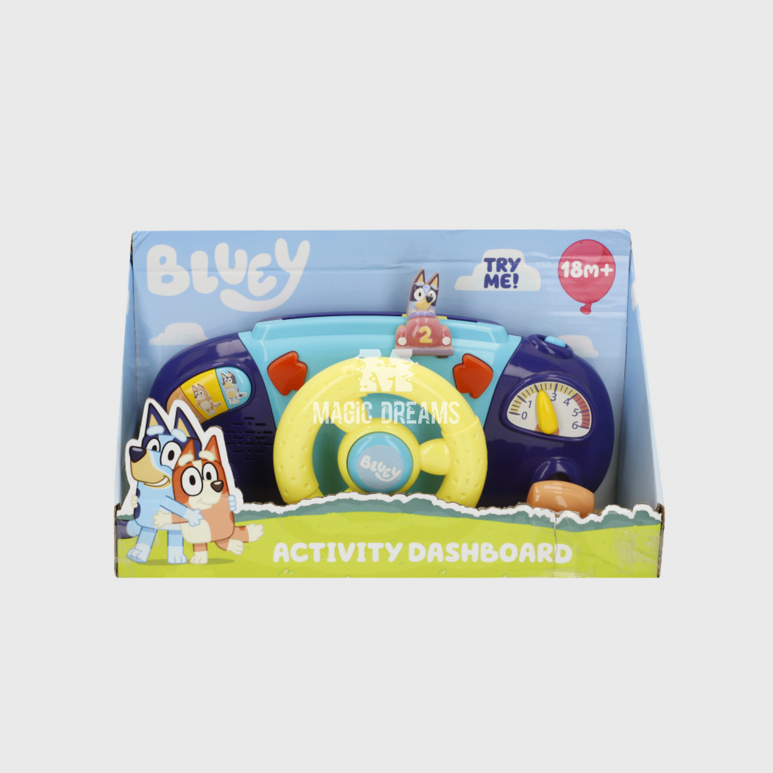 Volante com Atividades Bluey e Bingo Carrinho 6M+