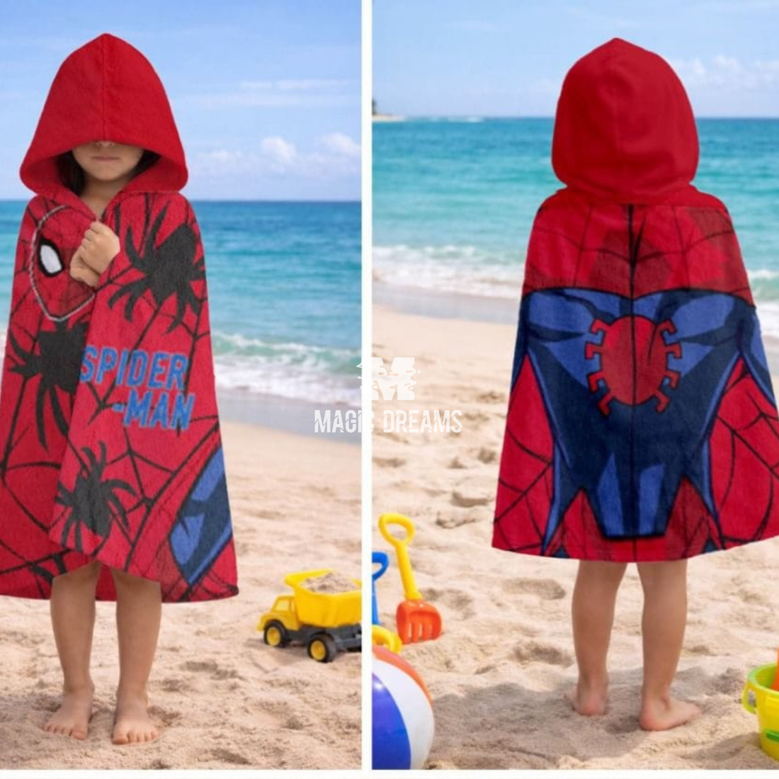 Poncho de Praia Microfibra Spiderman 70x140cm