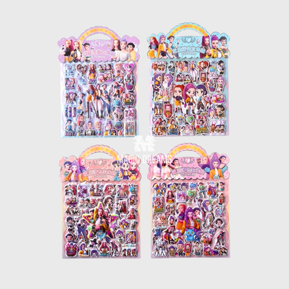 Folhas de Stickers K-Pop Demon Hunters e Saja Boys Sortidos