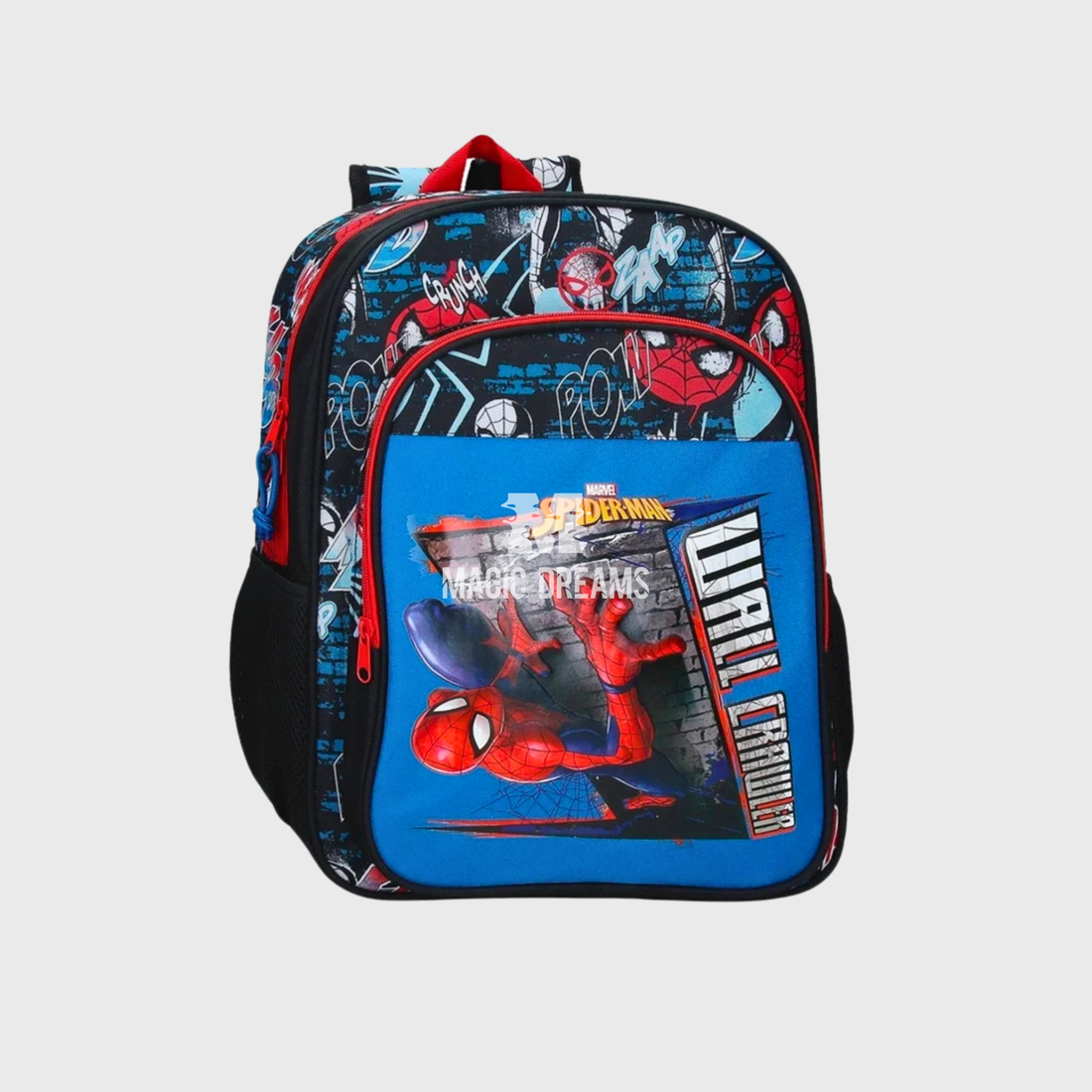 Mochila Escolar 40cm Spiderman Wall Crawler Marvel Adaptável