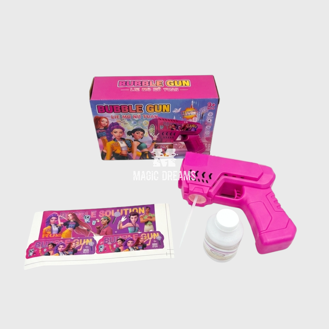 Máquina Bubble Gun Guerreiras do K-Pop 3+