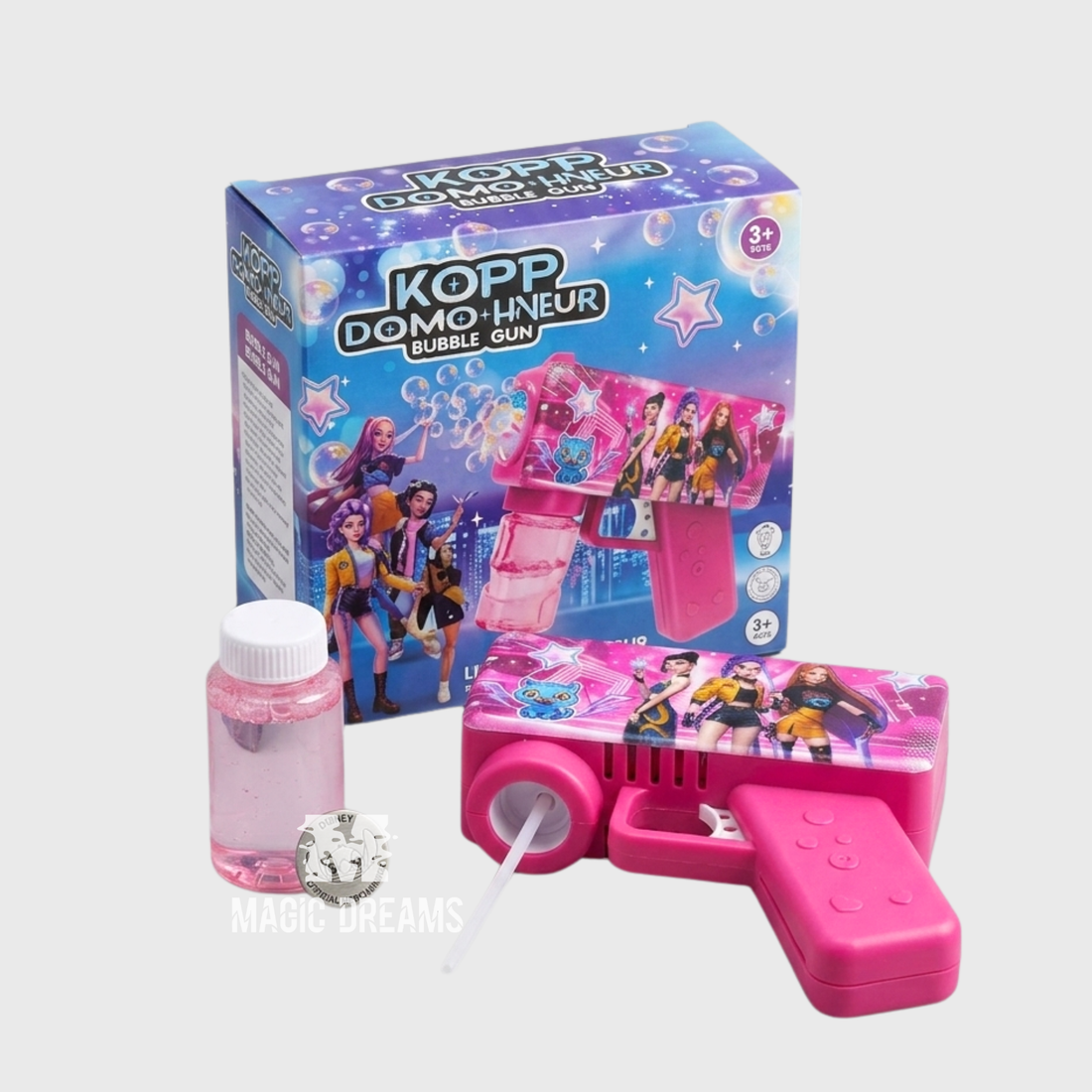 Máquina Bubble Gun K-Pop Demon Hunters Rosa 3+