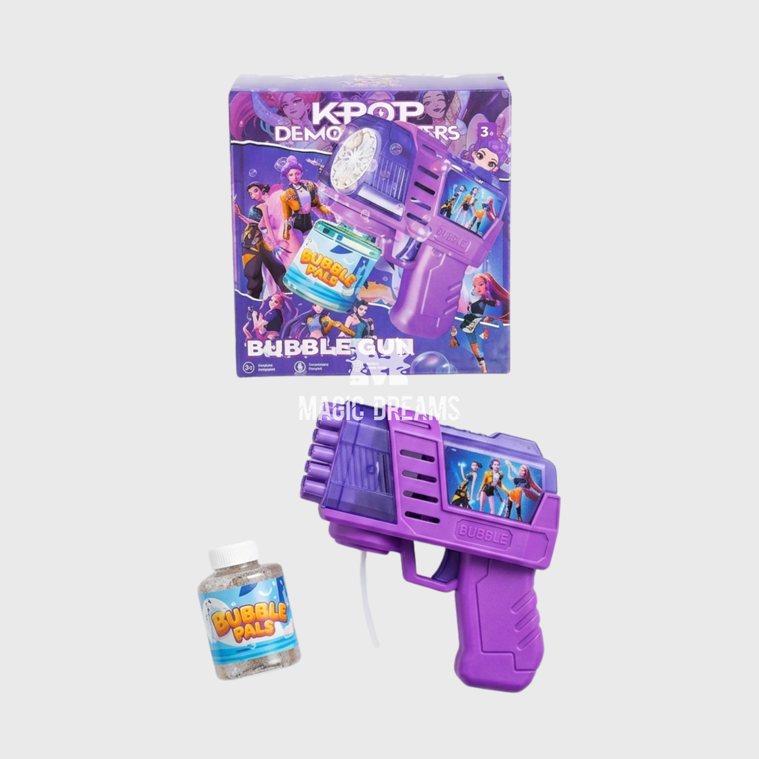 Máquina Bubble Gun Guerreiras do K-Pop Demon Hunters Lilás 3+