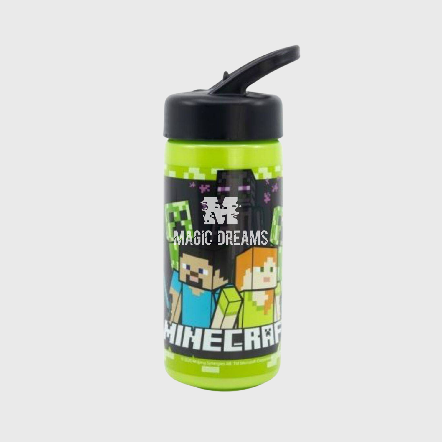 Garrafa PP Playground com Palhinha 420ml Minecraft