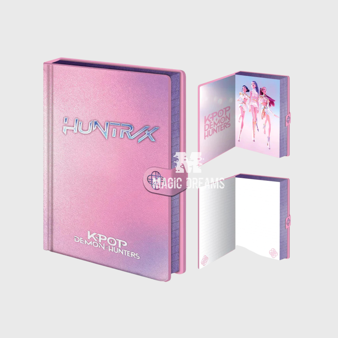 Caderno A5 Premium com Zíper K-Pop Demon Hunters