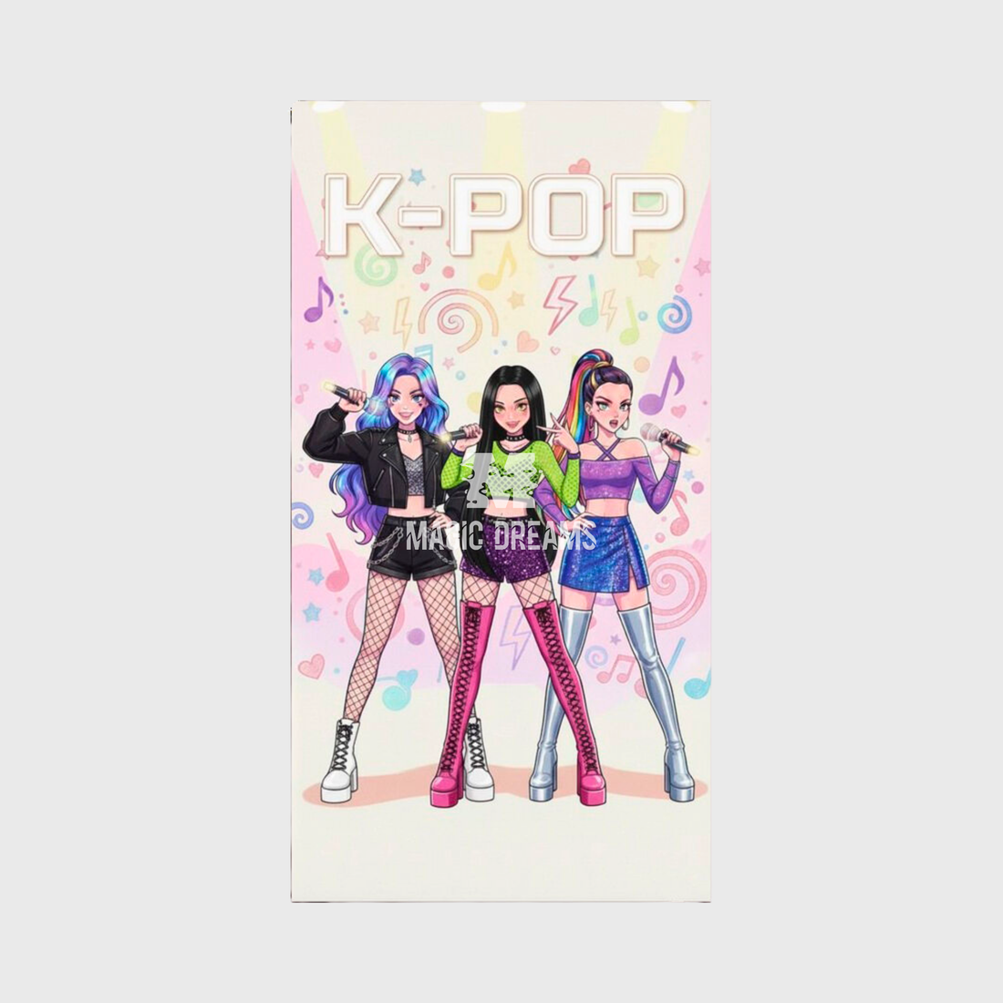 Toalha de Praia Microfibra K-Pop Demon Hunters