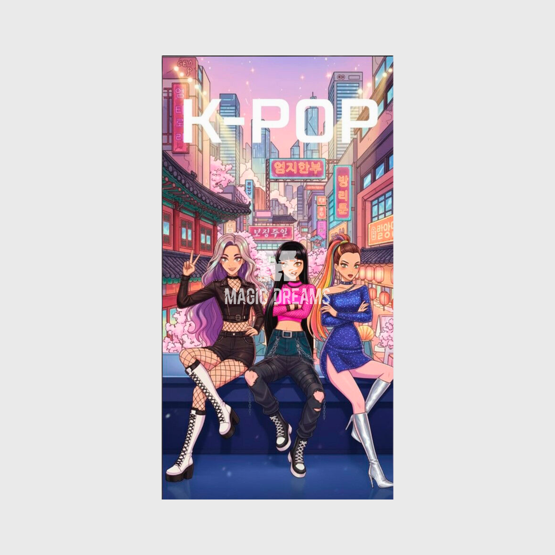 Toalha de Praia Microfibra K-Pop Demon Hunters