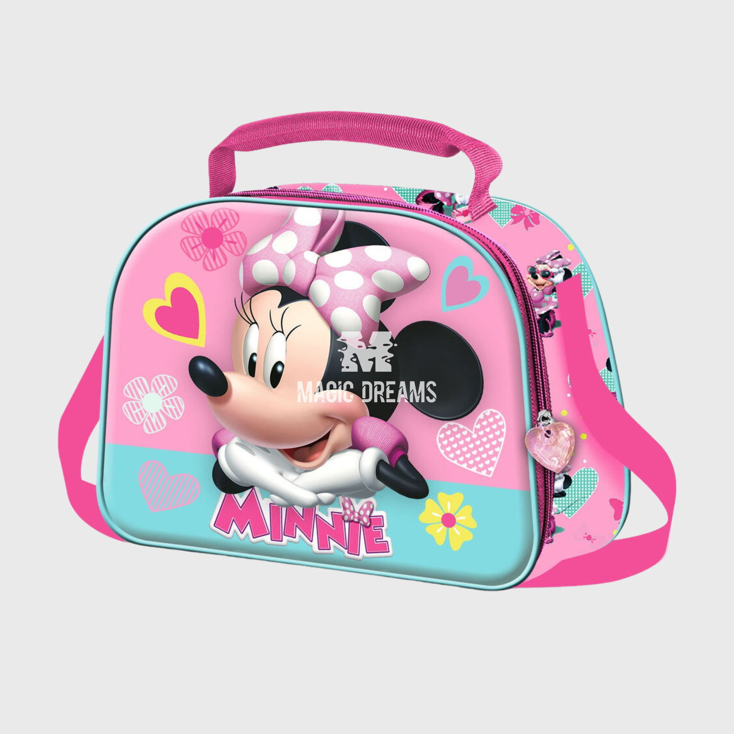 Lancheira Térmica 3D Charm Minnie Mouse Adaptável a Trolley