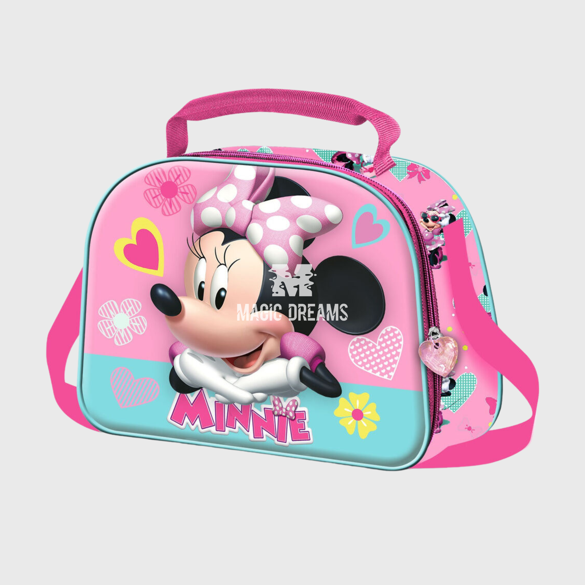 Lancheira Térmica 3D Charm Minnie Mouse Adaptável a Trolley