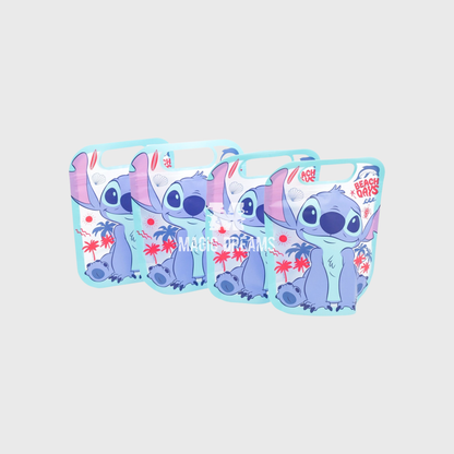 Conjunto de 4 Sacos com fecho para Lanche Lilo e Stitch Disney