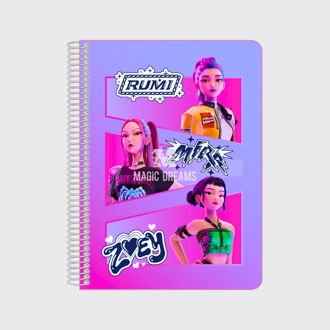 Caderno A5 K-Pop Demon Hunters