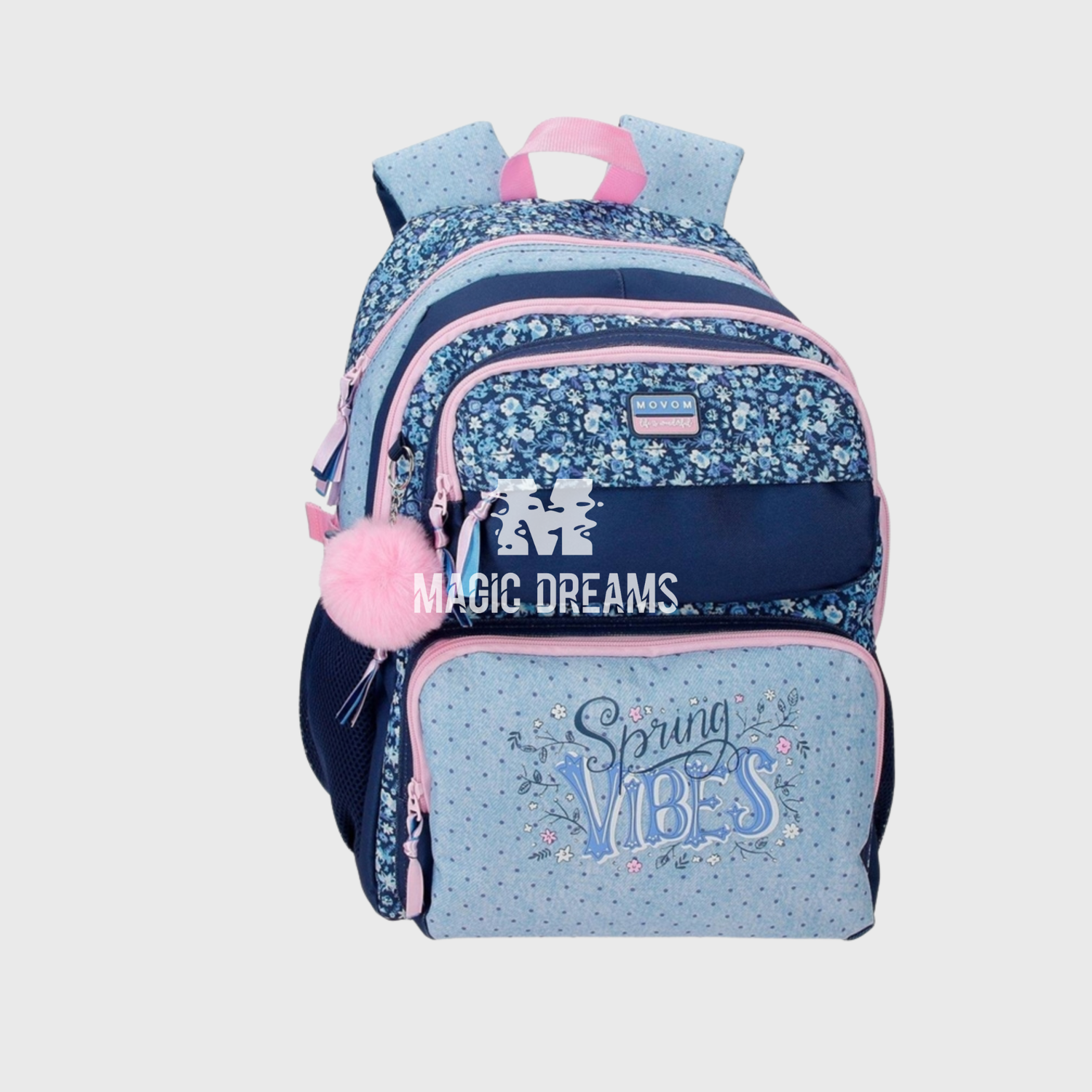 Mochila Escolar Adaptável Spring Vibes Movom 45cm
