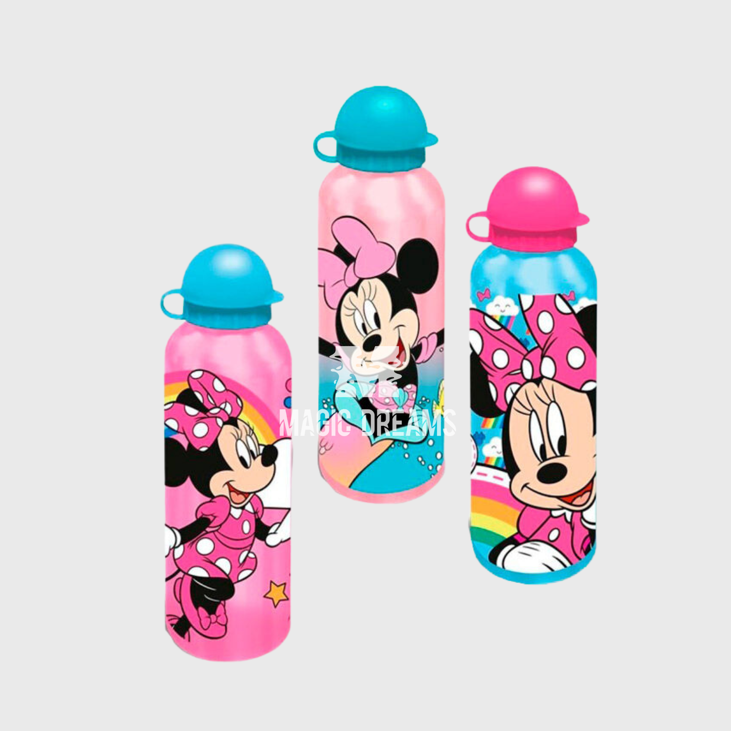 Garrafa de Alumínio 500ml Minnie Mouse Cor Sortida