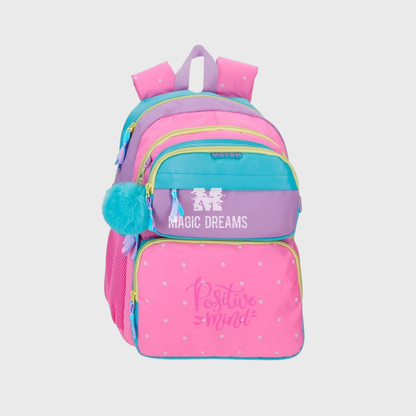 Mochila Escolar MOVOM Block Positive Mind 45cm Adaptável