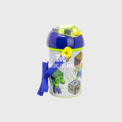Garrafa Palhinha Pop Up Isometric Minecraft 450ml