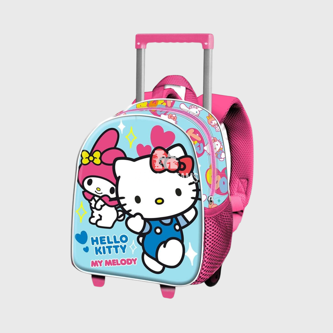 Mochila Pré-Escolar Trolley 3D Friendship 34cm Hello Kitty