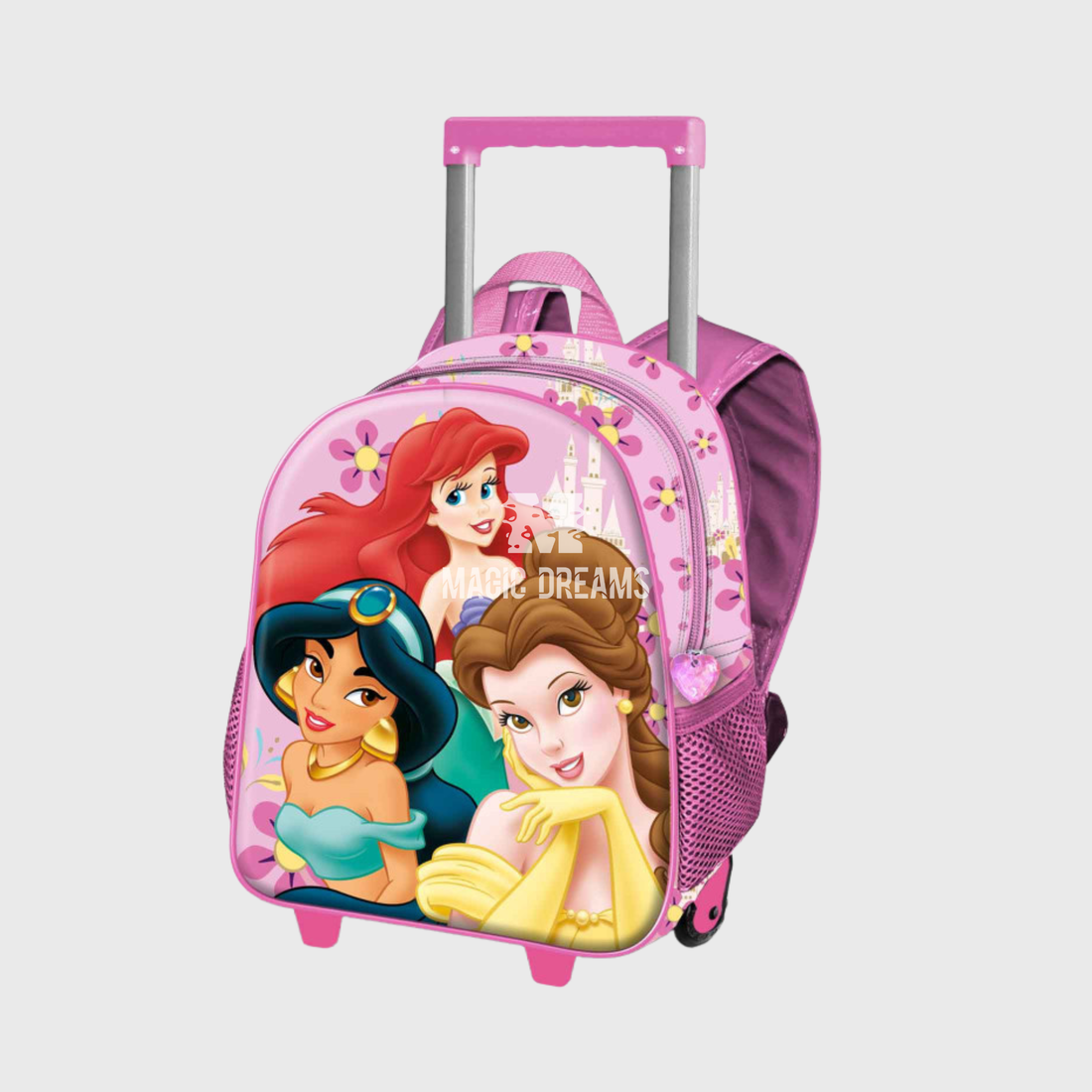 Mochila Pré-Escolar Trolley 3D Palace Princesas Disney 31cm