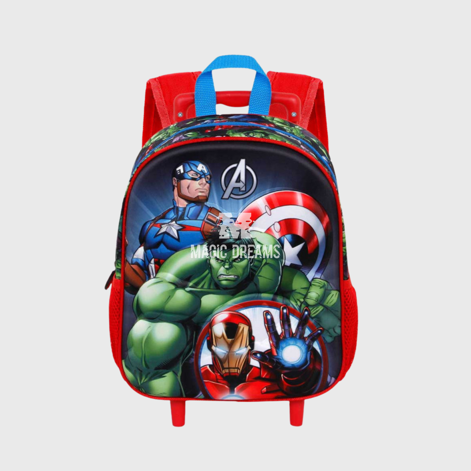 Mochila Pré-Escolar Trolley 3D Superhero Avengers Marvel 34cm