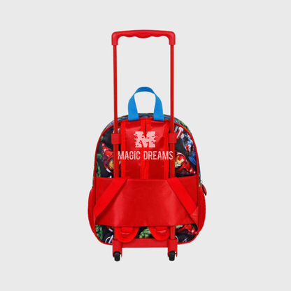 Mochila Pré-Escolar Trolley 3D Superhero Avengers Marvel 34cm