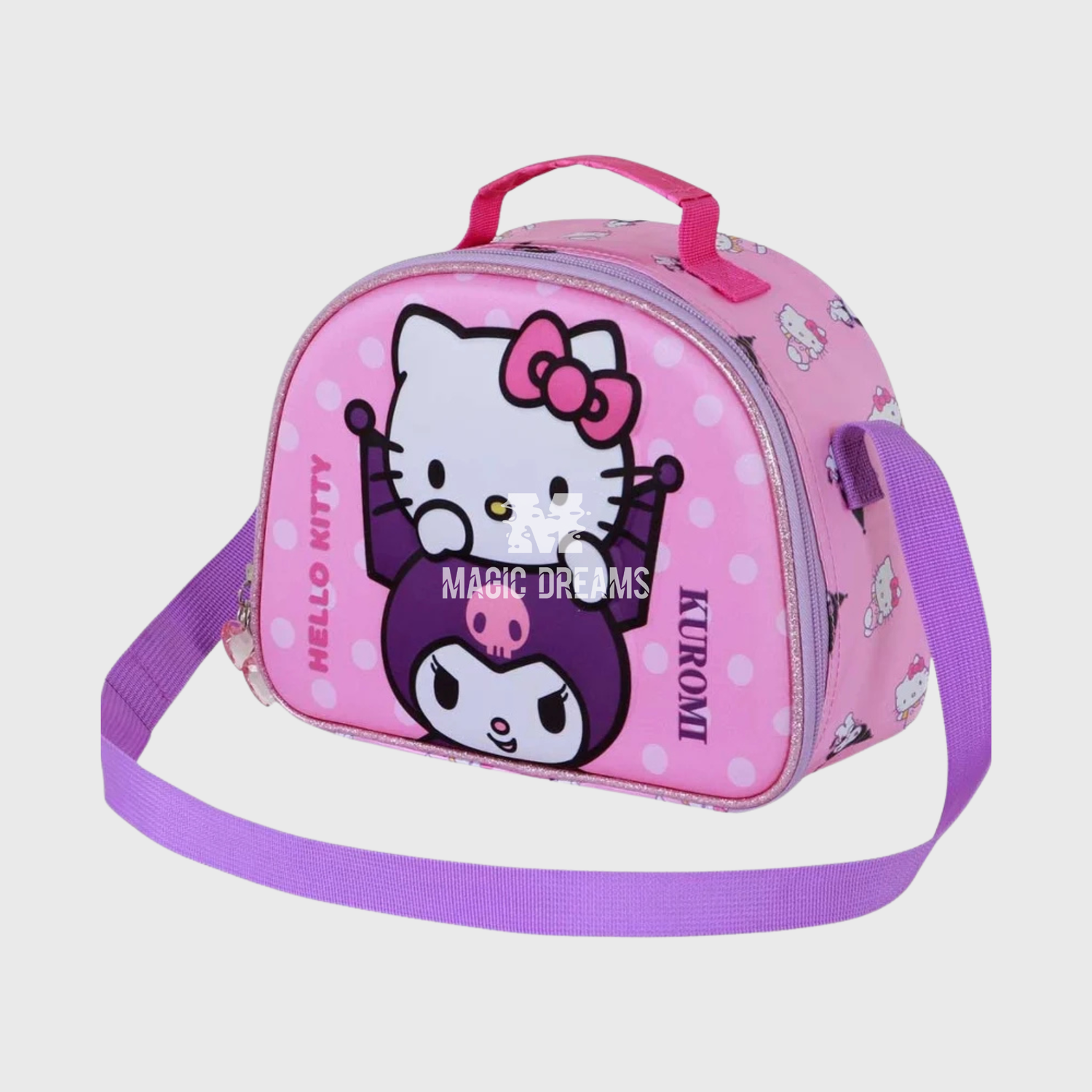 Lancheira Térmica 3D Playful Kuromi &amp; Hello Kitty