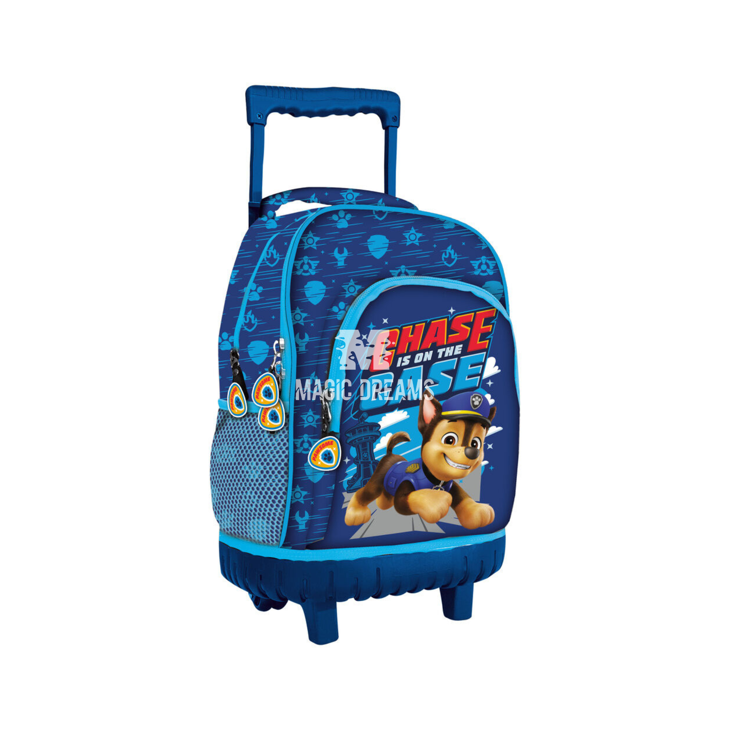 Mochila Escolar Trolley Chase Patrulha Pata Paw Patrol 44cm