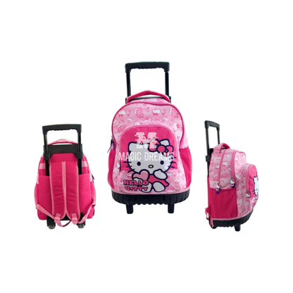 Mochila Escolar Trolley Hello Kitty 44cm