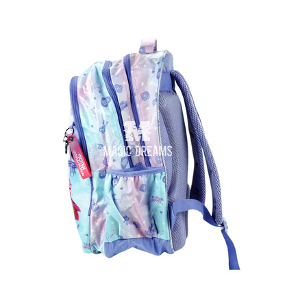 Mochila Escolar das Guerreiras do K-Pop com 3 Compartimentos Huntrix Lilás 46cm
