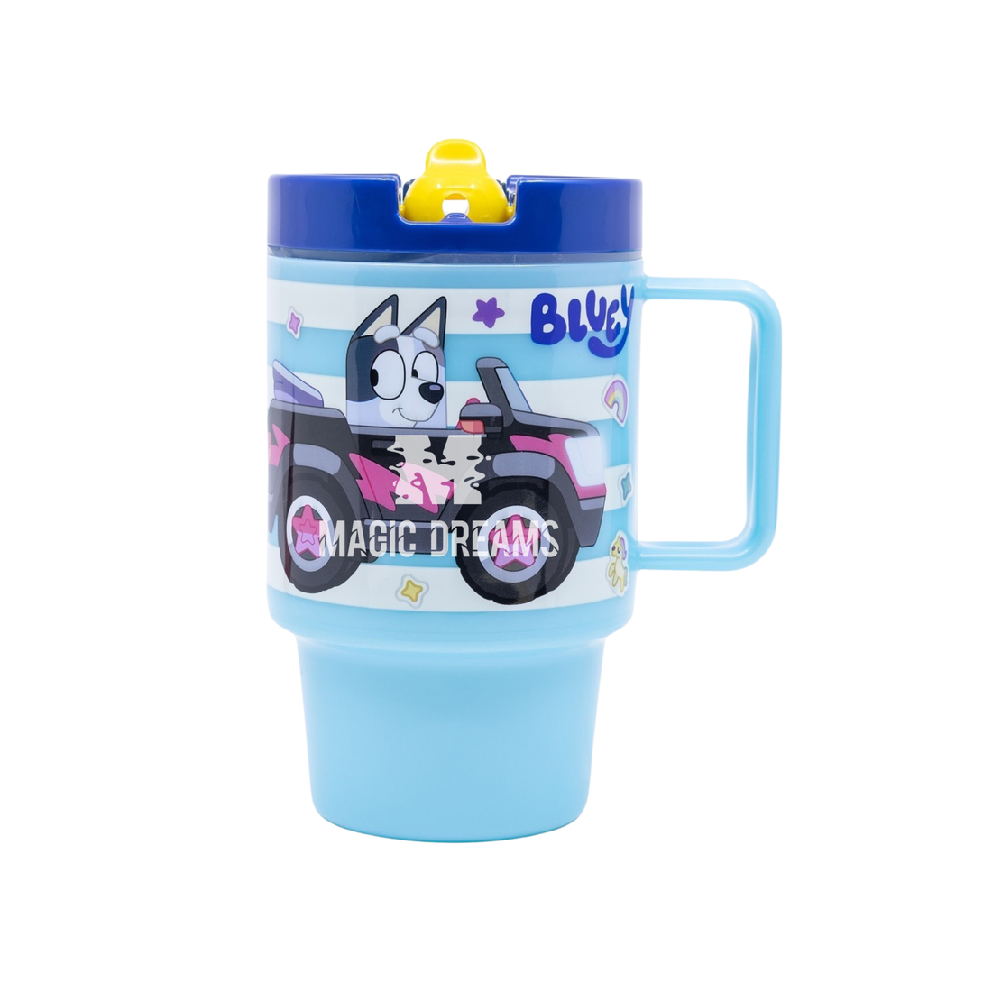 Caneca Copo com Tampa Cool Bluey e Bingo 530ml