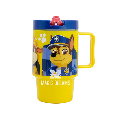 Caneca Copo com Tampa Cool Patrulha Pata Boy Rescue Pups Paw Patrol 530ml