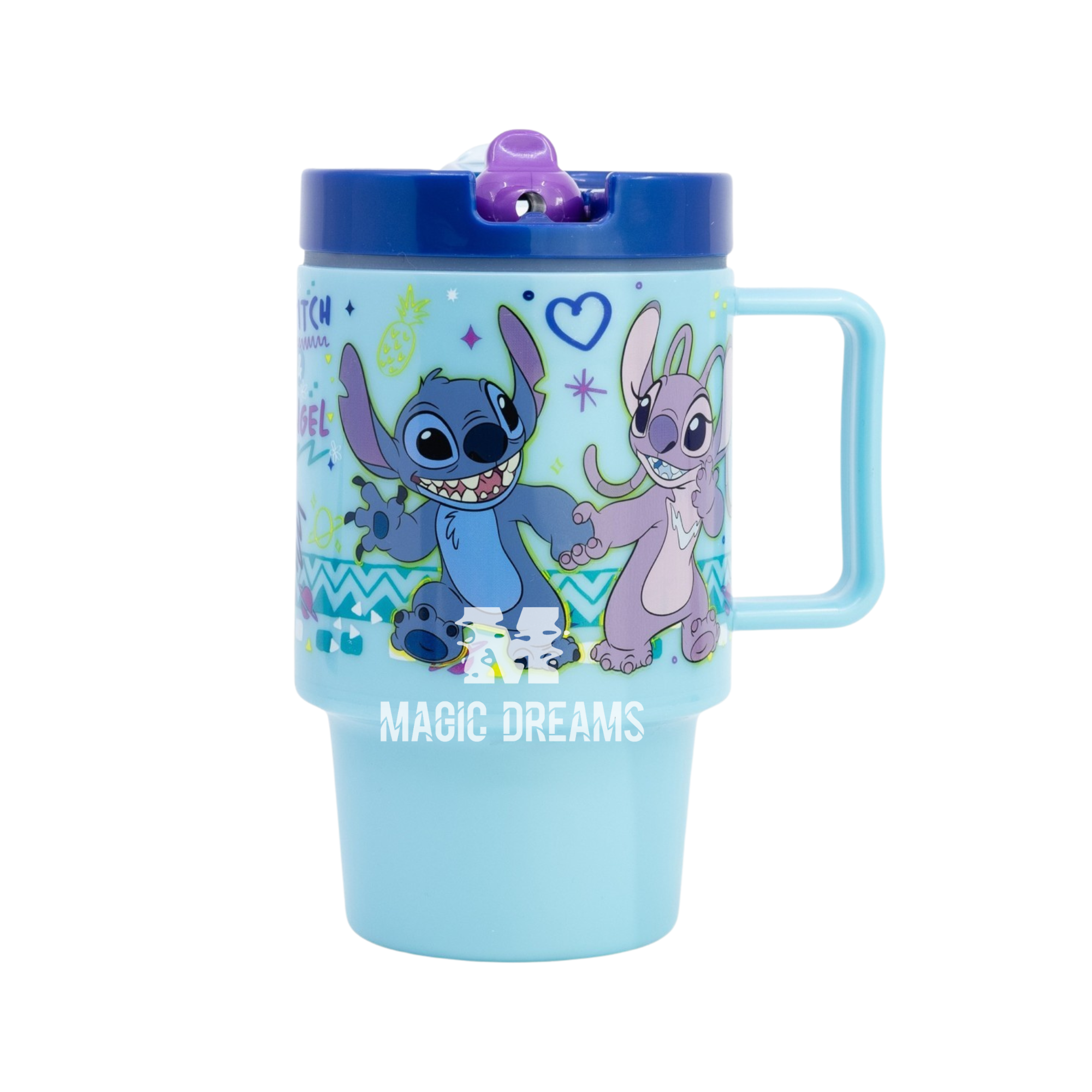 Caneca Copo com Tampa Cool Stitch &amp; Angel 530ml