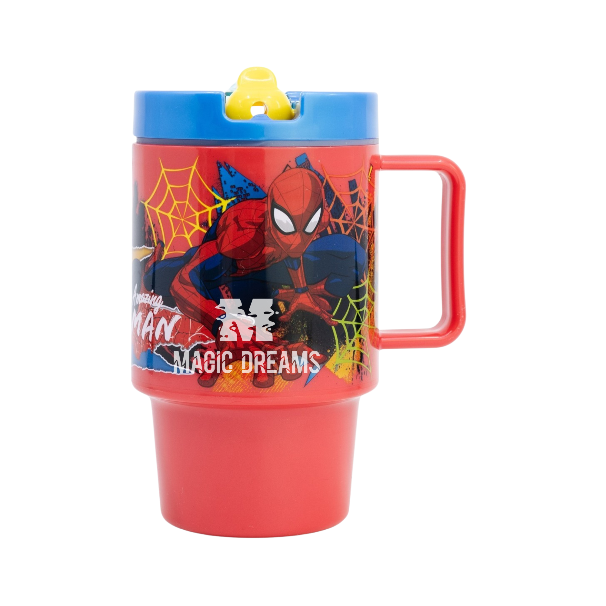 Caneca Copo com Tampa Cool Spiderman Moving Target 530ml