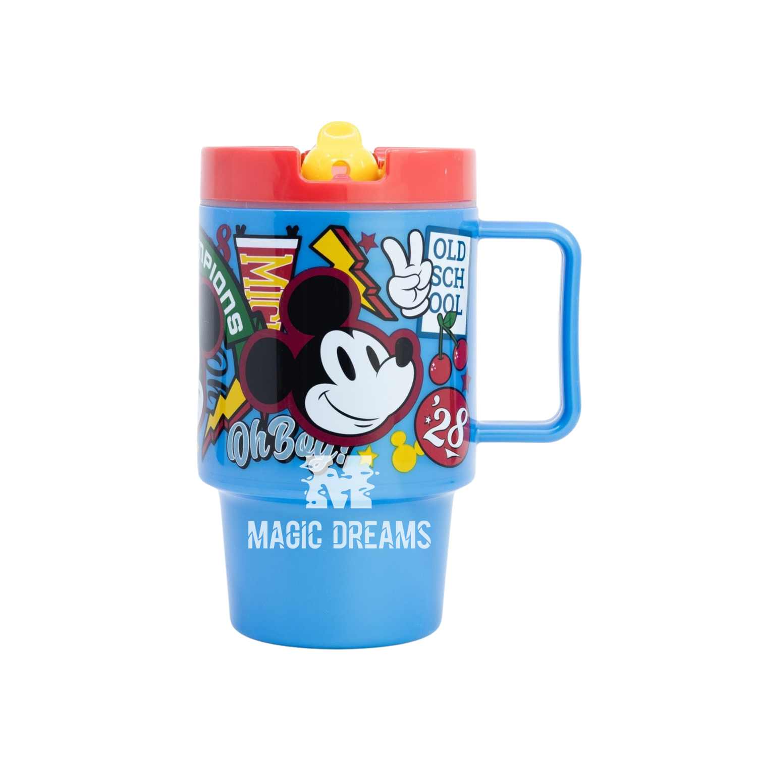 Caneca Copo com Tampa Cool Mickey Mouse True Champions 530ml