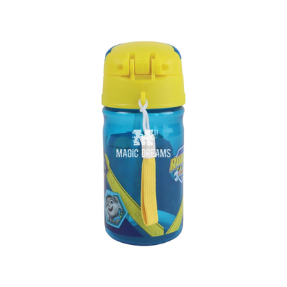 Garrafa Transparente com Palhinha Paw Patrol Rubble Patrulha Pata 350ml