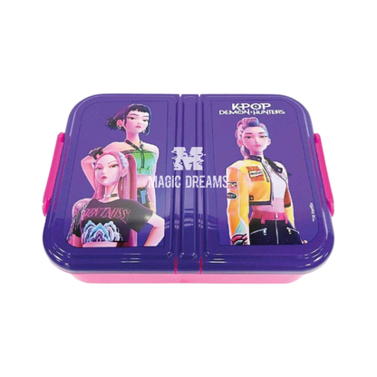 Sanduicheira Tripla PP K-Pop Demon Hunters com 2 Abas 900ml