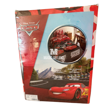 Jogo de Cama 3 Peças Infantil Cars 100% algodão Solteiro