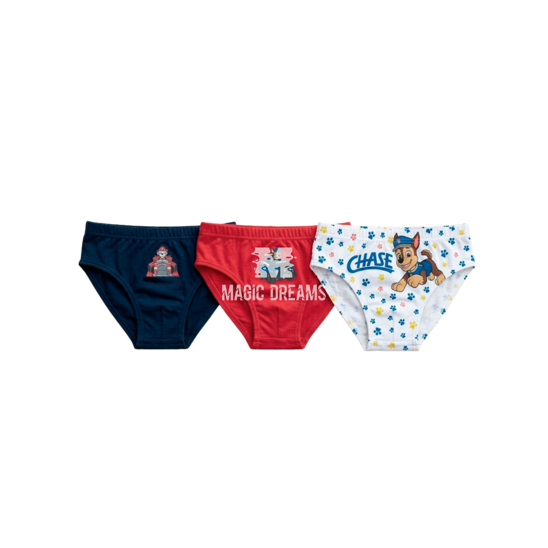 Pack de 3 Cuecas Patrulha Pata Paw Patrol