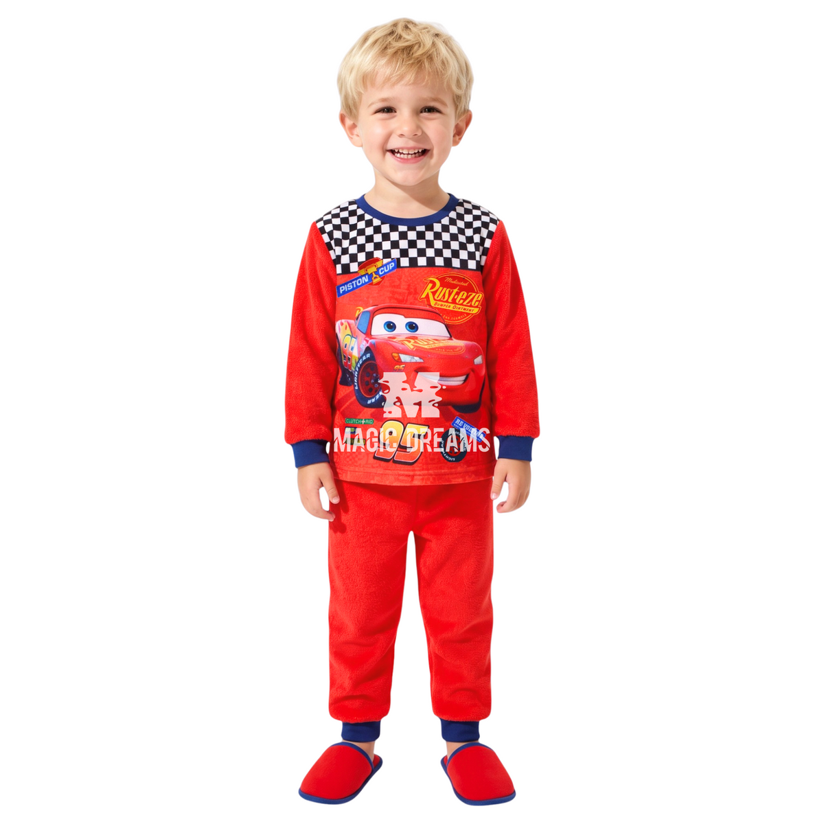 Pijama Polar Cars Disney Pixar para Menino - Modelo Sortido