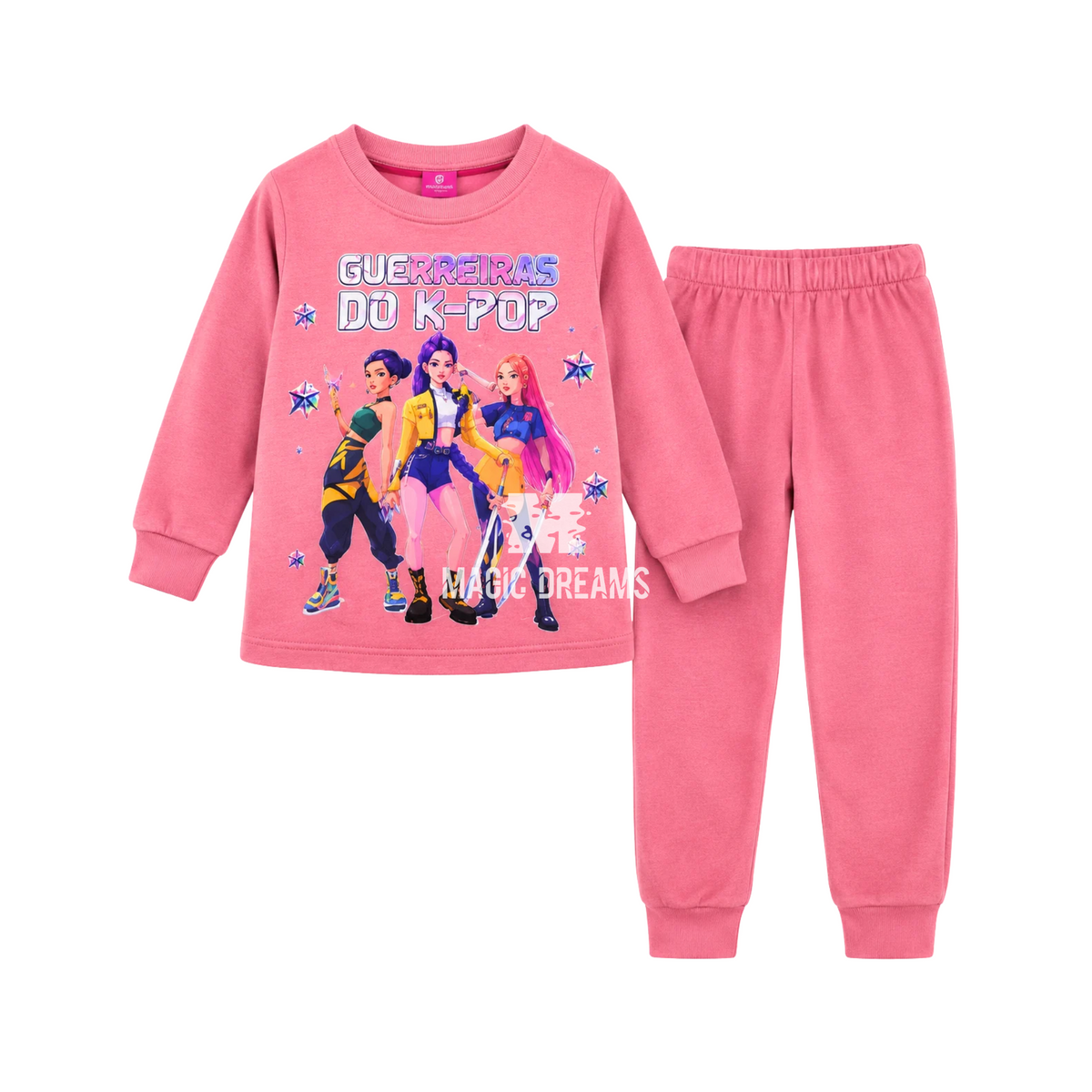 Pijama Guerreiras do K-Pop para Menina Rosa