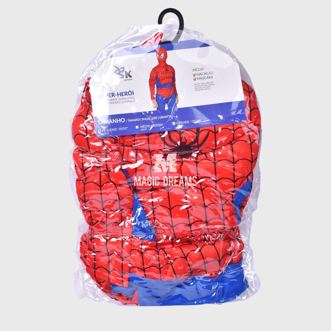 Fato Disfarce com Máscara Homem Aranha