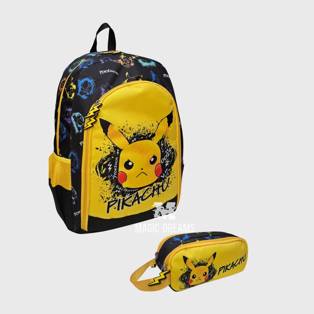 Conjunto Escolar Mochila Pokémon + estojo duplo