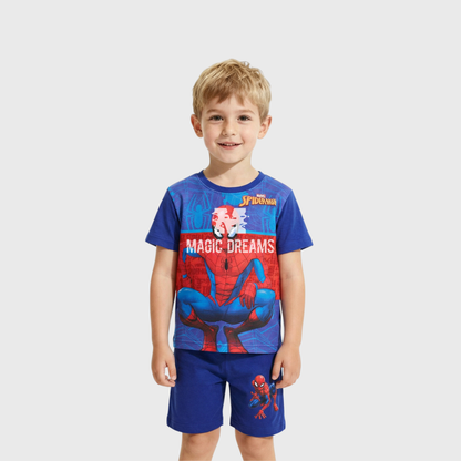 Pijama de Verão T-shirt + Calção Spiderman Marvel Cor Sortida