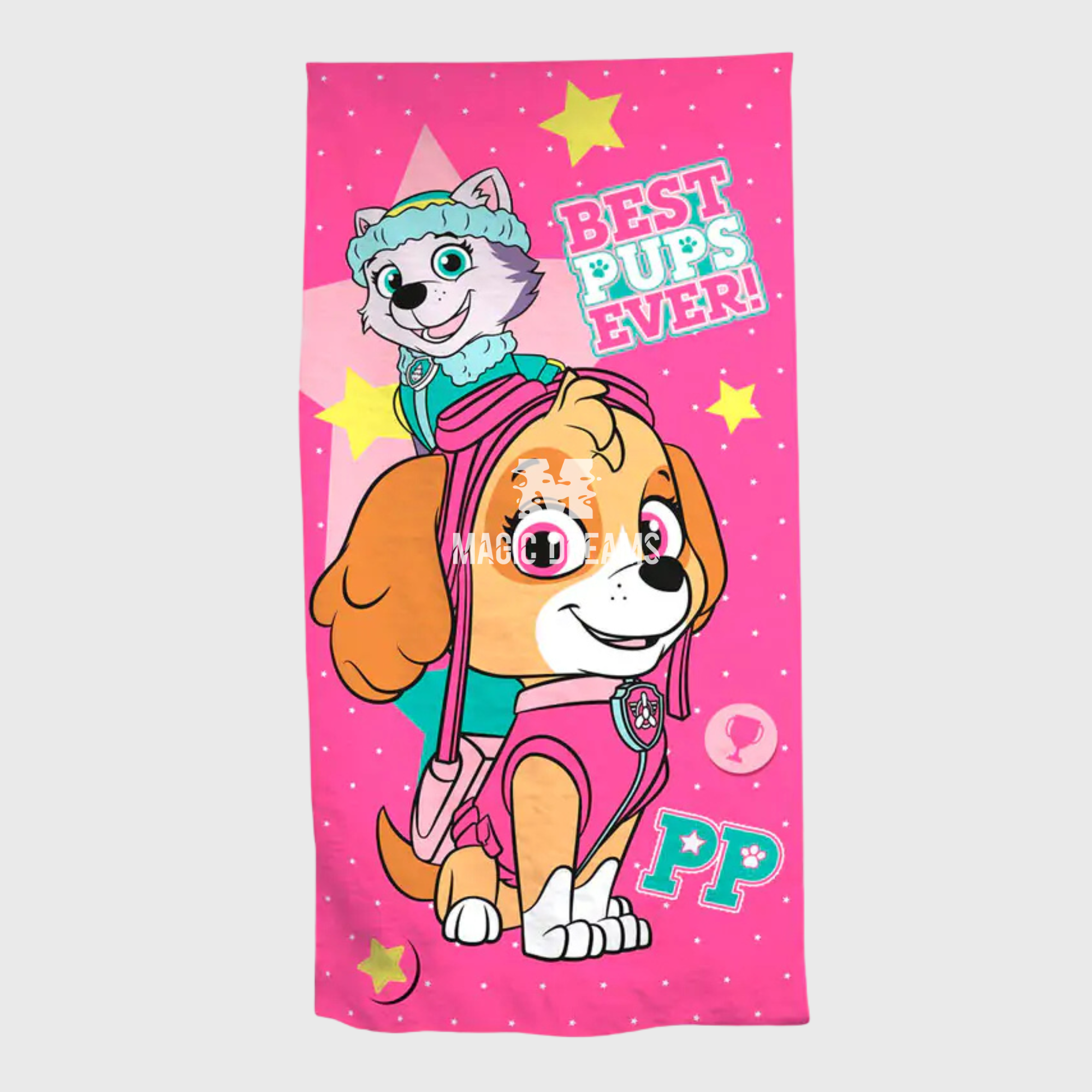 Toalha de Praia Patrulha Pata Best Pups Ever! Microfibra