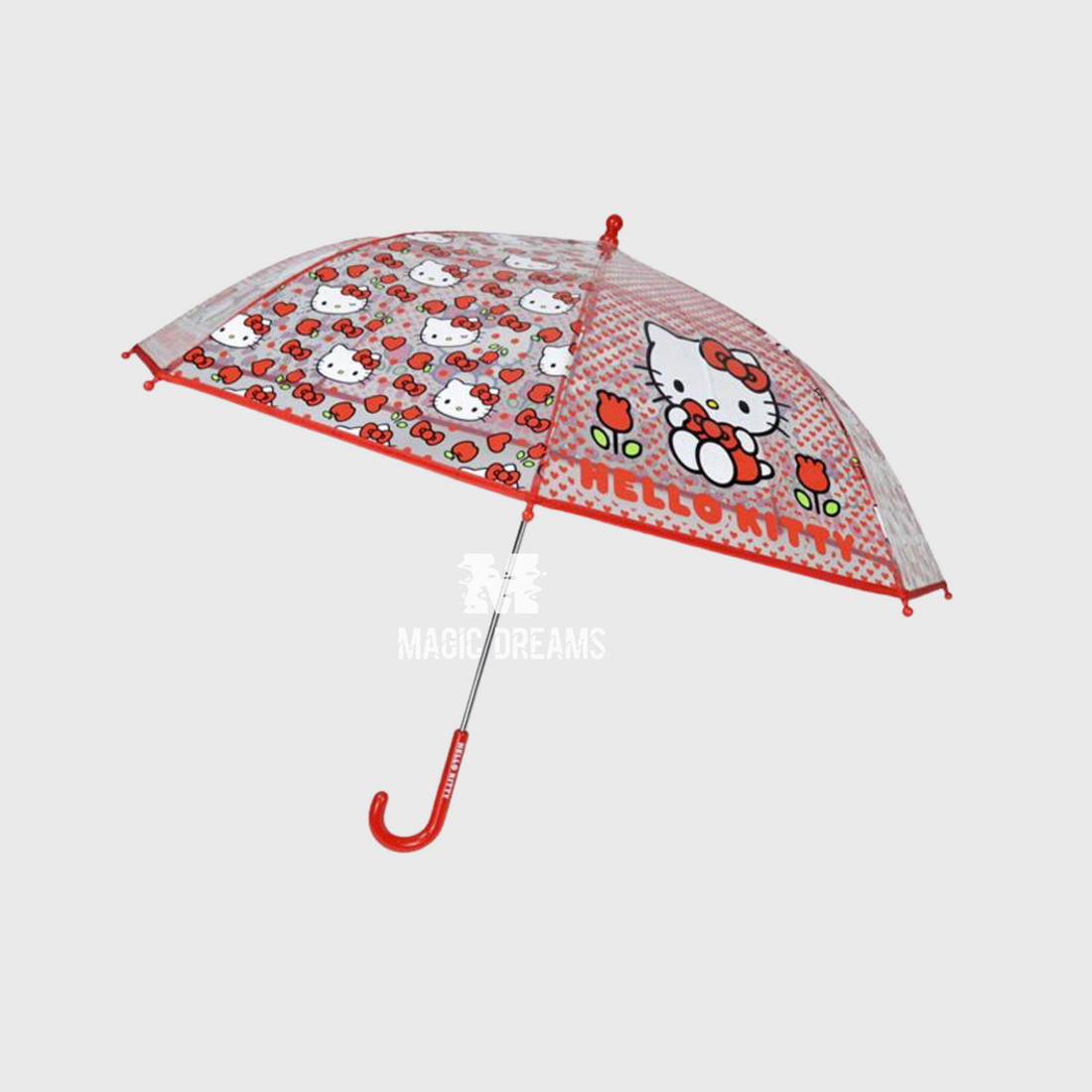 Guarda-chuva manual transparente Hello Kitty 48cm
