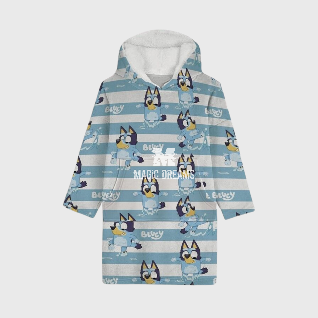Sweat Oversize com Capuz Infantil Bluey e Bingo