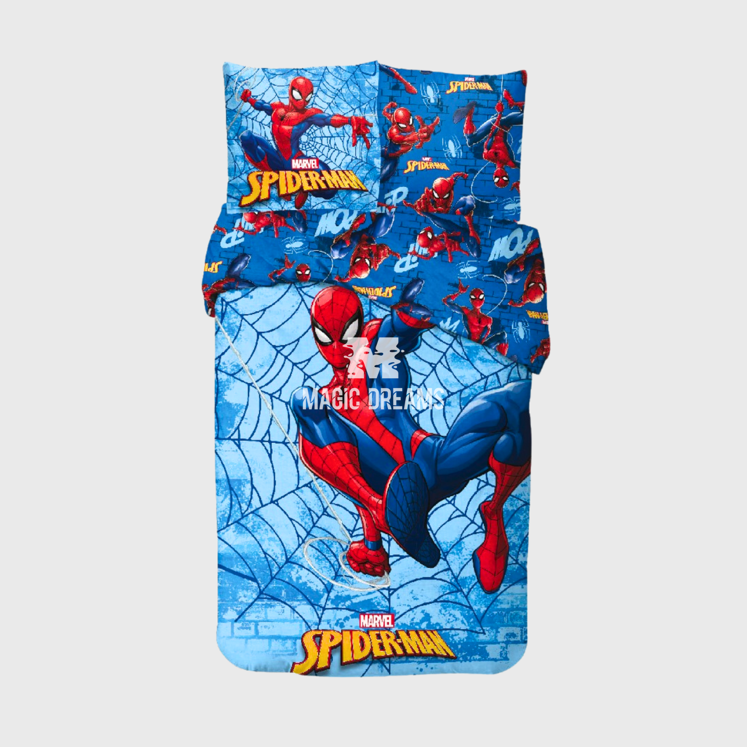 Capa de Edredão e Fronha Spiderman Azul
